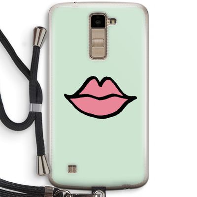Kusje: LG K10 (2016) Transparant Hoesje met koord