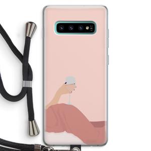 Wine: Samsung Galaxy S10 Plus Transparant Hoesje met koord