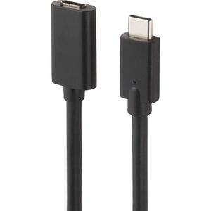 Renkforce USB-kabel USB 3.2 Gen2x2 USB-C stekker, USB-C bus 1.00 m Zwart PVC-mantel RF-4755220