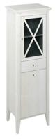 Hoge Badkamerkast met Wasmand Sapho Cross 49x170x39 cm Wit Hout Rechts