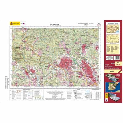 Topografische kaart 392 MT50 Sabadell | CNIG - Instituto Geográfico Nacional1
