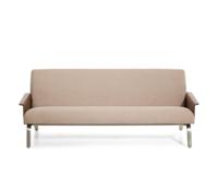 Kave Home Amsen 3-zits bank Lichtbruin multiplex walnoot Kave Home Amsen 3-zits bank Lichtbruin multiplex walnoot