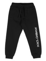 Dolce & Gabbana Kids pantalon de jogging à logo imprimé - Noir - thumbnail