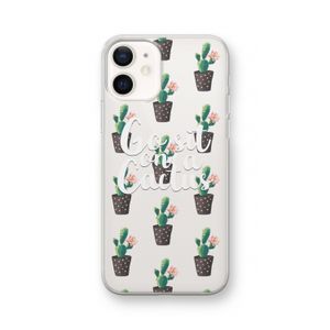 Cactus quote: iPhone 12 Transparant Hoesje