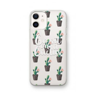 Cactus quote: iPhone 12 Transparant Hoesje