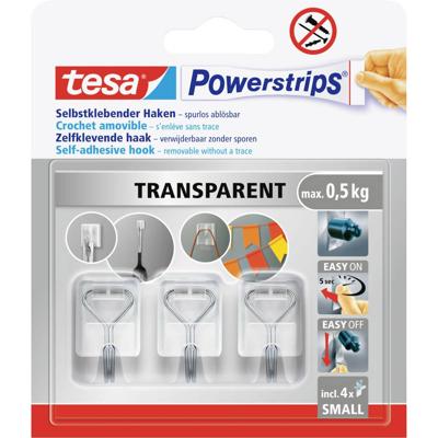 tesa Powerstrips Small Kleefhaak 3 stuks Wit, RVS Inhoud: 3 stuk(s)