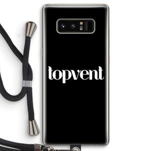 Topvent Zwart: Samsung Galaxy Note 8 Transparant Hoesje met koord