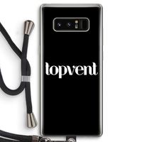 Topvent Zwart: Samsung Galaxy Note 8 Transparant Hoesje met koord