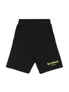 Balmain Kids short à logo appliqué - Noir