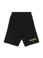 Balmain Kids short à logo appliqué - Noir - thumbnail