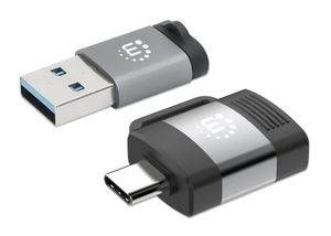 Manhattan USB 2.0 Adapter [2x USB 3.2 Gen 1 bus A (USB 3.0), USB 3.2 Gen 1 bus C (USB 3.0) - 2x USB 3.2 Gen 1 stekker C (USB 3.0), USB 3.2 Gen 1 stekker A (USB