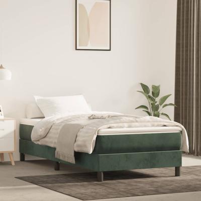 Pocketveringmatras 120x190x20 cm fluweel donkergroen