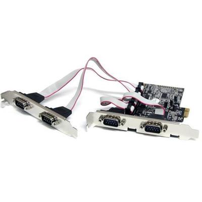StarTech 4x Seriele RS232 *LP Bracket* PCI-E 1