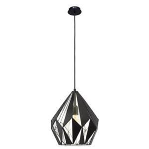 EGLO Hanglamp Carlton 1 zwart en zilverkleurig 49255