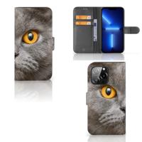 Telefoonhoesje | Met pasjeshouder | iPhone 13 Pro Britse Korthaar
