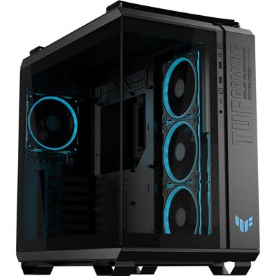 ASUS tuf gaming gt502 horizon argb midi tower behuizing (zwart | 3x usb-a | 1x usb-c | tempered glass)