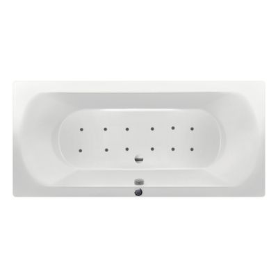 Whirlpool bad Xenz Lagoon | 180x80 cm | Acryl | Pneumatisch | Luchtsysteem | Glans wit