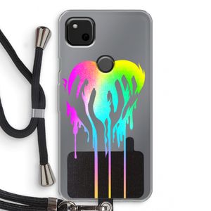Hold My Heart: Pixel 4a Transparant Hoesje met koord