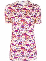 Rabanne t-shirt à fleurs - Rose