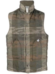 Mackintosh gilet OSAKA à motif camouflage - Vert