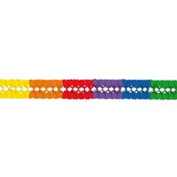 Extra brede regenboog feestslinger voor in een feestzaal 10 meter - thumbnail