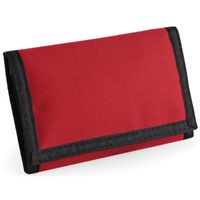 Portemonnee/portefeuille met klittenband sluiting rood   -