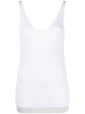 Fabiana Filippi haut en maille à col rond - Gris