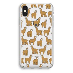 Alpacas: iPhone XS Transparant Hoesje