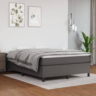 Bedframe kunstleer grijs 140x200 cm