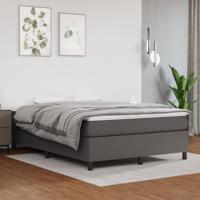 Bedframe kunstleer grijs 140x200 cm