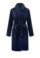 Relax Company  fleece badjas marine blauw - thumbnail