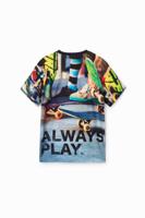 T-shirt met Skate-fotoprint - BLACK - 9/10