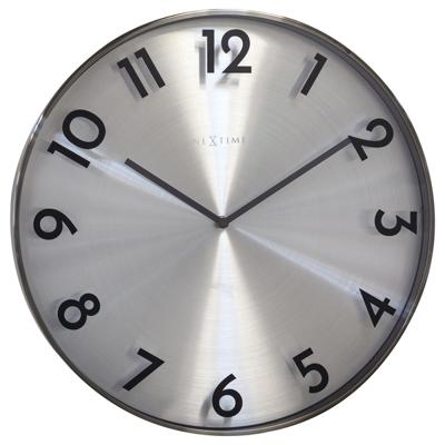 NeXtime ne-3289gs metalen wandklok - 40cm -stille klok - metaal - "reflection"