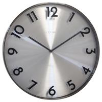 NeXtime ne-3289gs metalen wandklok - 40cm -stille klok - metaal - "reflection" - thumbnail
