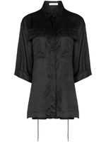 JW Anderson chemise imprimée à lien de resserrage - Noir