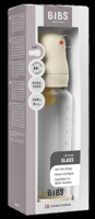 BIBS Glas Latex Medium Flow Babyfles 2+ Maanden Ivory