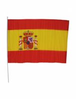Spaanse vlag op stok 60x90cm - thumbnail