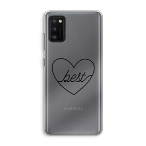 Best heart black: Samsung Galaxy A41 Transparant Hoesje
