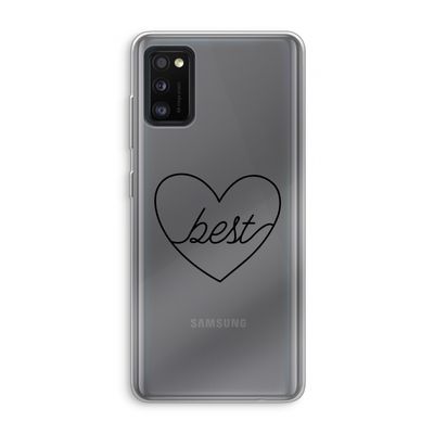 Best heart black: Samsung Galaxy A41 Transparant Hoesje