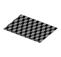 Rechthoekige placemats Grijze 3d-vierkanten