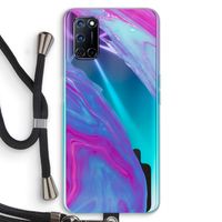 Zweverige regenboog: Oppo A52 Transparant Hoesje met koord Zweverige regenboog: Oppo A52 Transparant Hoesje met koord