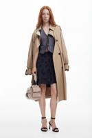 Plissérok met print - BLACK - S