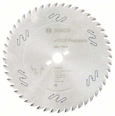 Bosch Accessoires Cirkelzaagblad Top Precision Best for Wood 300 x 30 x 3,2 mm, 48 1st - 2608642114