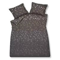 Vandyck calm flower off black dekbedovertrek