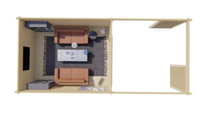 Blokhut - Tuinhuis Casper | 58 mm | vuren Red Class Wood geïmpregneerd