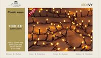LED classic Ivy 1200 LED / 26 meter zwart met timer - Annas collection