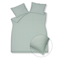 Vandyck Vandyck Pure 83 Percale Ruffle 1-persoons (140x200/220) pearl blue