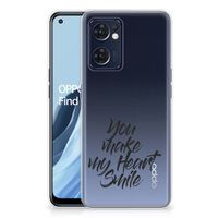 OPPO Reno 7 5G | Find X5 Lite Siliconen hoesje met naam Heart Smile