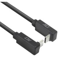 ACT USB 3.0 10Gbps 60W USB Type-C (haaks boven/beneden) naar USB Type-C (haaks boven/beneden) kabel,