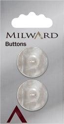 Milward Knoop Glans Wit 22mm (2 stuks)